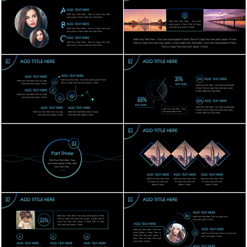 極致酷黑+ iOS夢幻歐美風(fēng)商務(wù)通用PPT模板 科技感與高端的完美融合